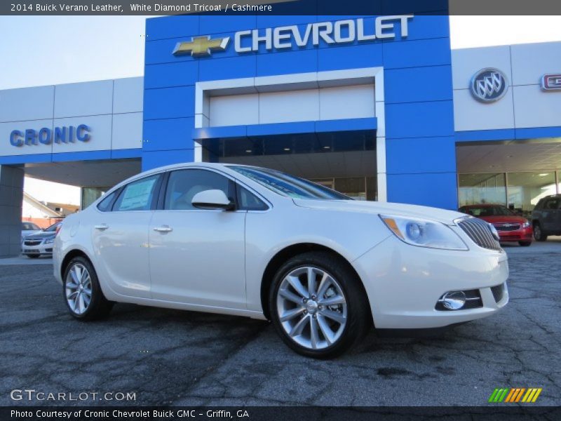 White Diamond Tricoat / Cashmere 2014 Buick Verano Leather