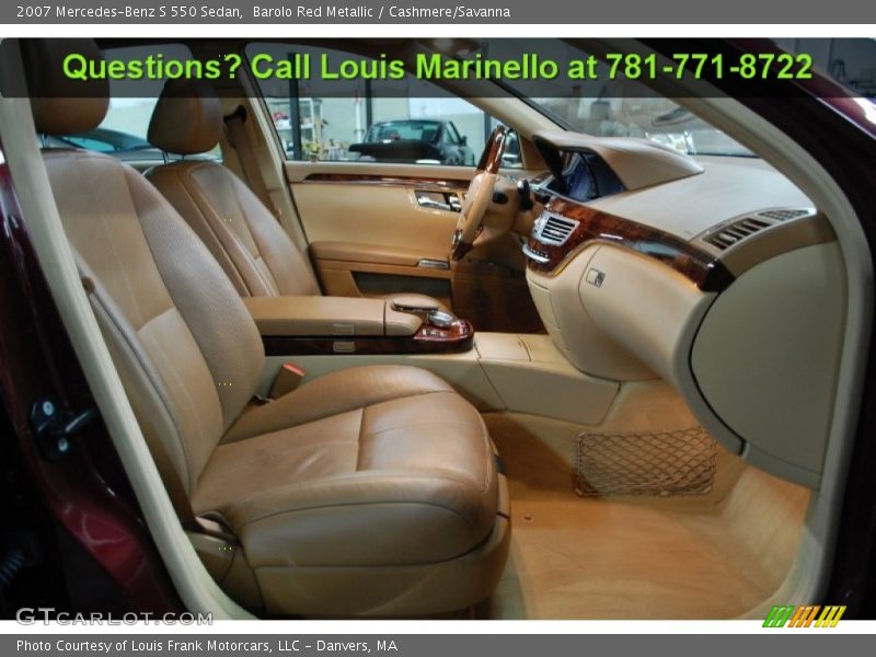 Barolo Red Metallic / Cashmere/Savanna 2007 Mercedes-Benz S 550 Sedan
