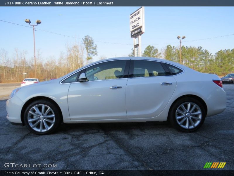 White Diamond Tricoat / Cashmere 2014 Buick Verano Leather
