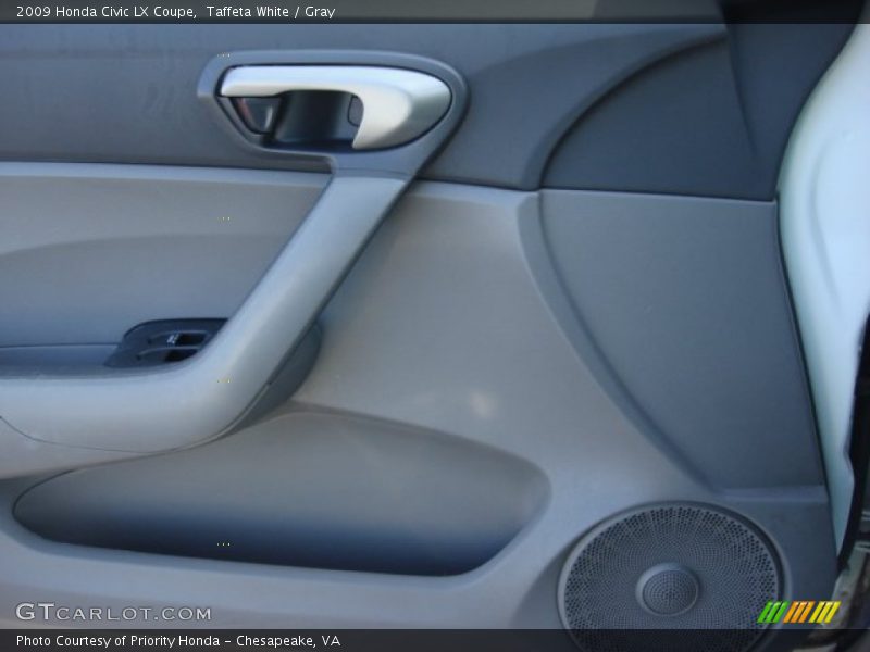 Taffeta White / Gray 2009 Honda Civic LX Coupe
