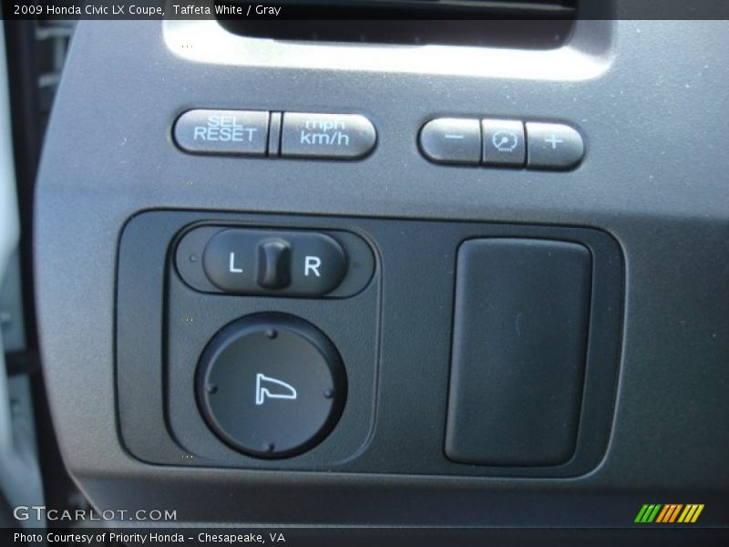 Taffeta White / Gray 2009 Honda Civic LX Coupe
