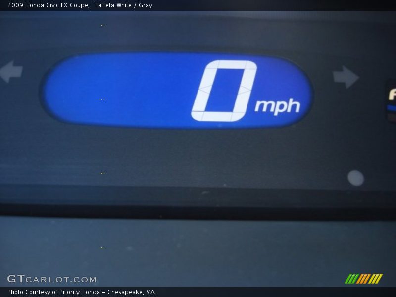 Taffeta White / Gray 2009 Honda Civic LX Coupe