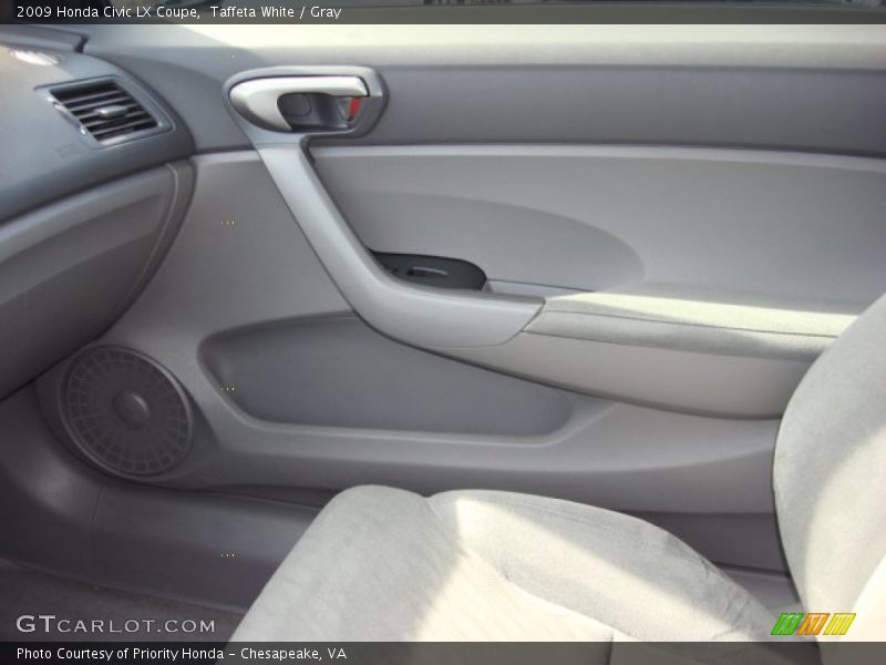 Taffeta White / Gray 2009 Honda Civic LX Coupe