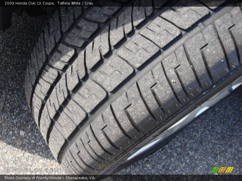 Taffeta White / Gray 2009 Honda Civic LX Coupe
