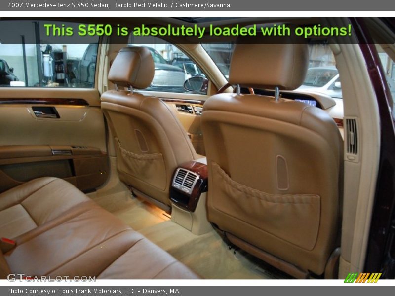 Barolo Red Metallic / Cashmere/Savanna 2007 Mercedes-Benz S 550 Sedan