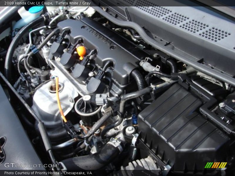 Taffeta White / Gray 2009 Honda Civic LX Coupe