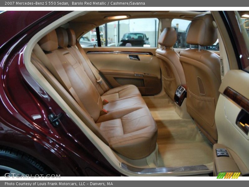 Rear Seat of 2007 S 550 Sedan
