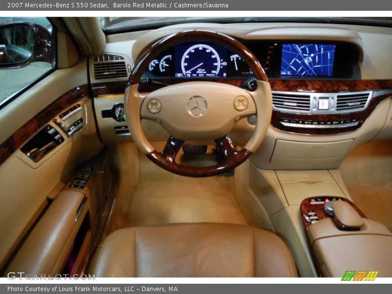 Barolo Red Metallic / Cashmere/Savanna 2007 Mercedes-Benz S 550 Sedan