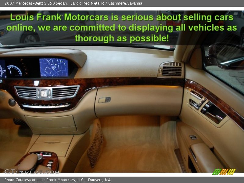 Barolo Red Metallic / Cashmere/Savanna 2007 Mercedes-Benz S 550 Sedan