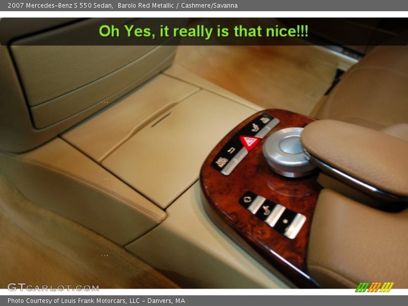 Barolo Red Metallic / Cashmere/Savanna 2007 Mercedes-Benz S 550 Sedan