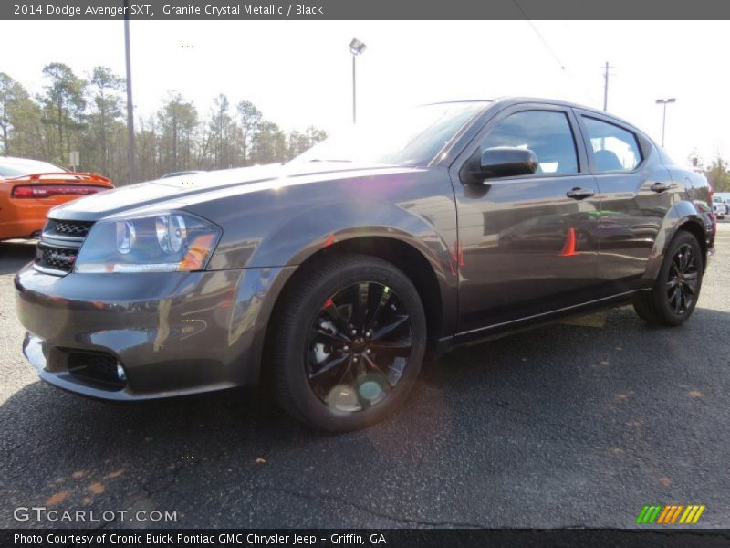 Granite Crystal Metallic / Black 2014 Dodge Avenger SXT