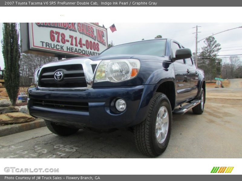 Indigo Ink Pearl / Graphite Gray 2007 Toyota Tacoma V6 SR5 PreRunner Double Cab