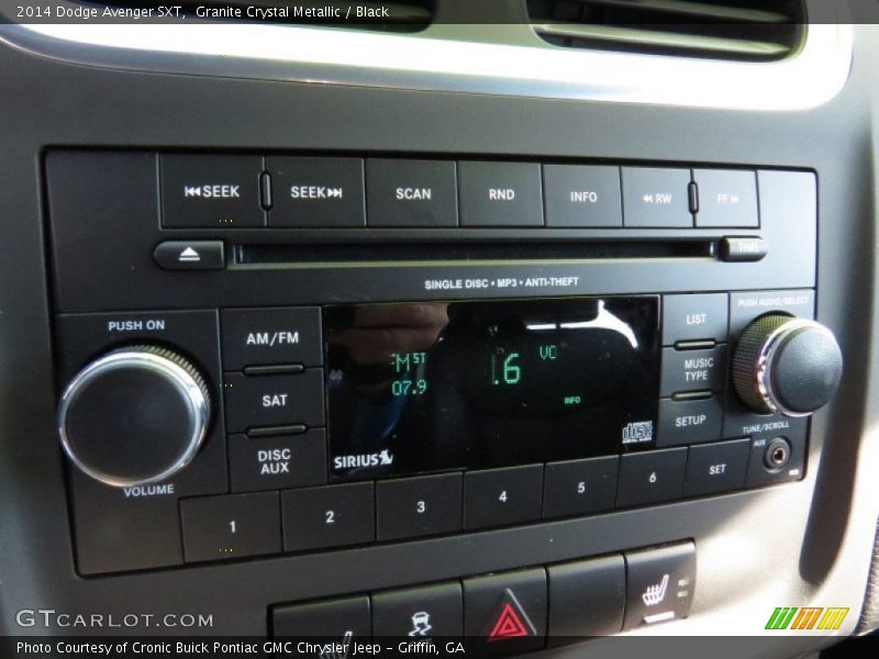 Granite Crystal Metallic / Black 2014 Dodge Avenger SXT