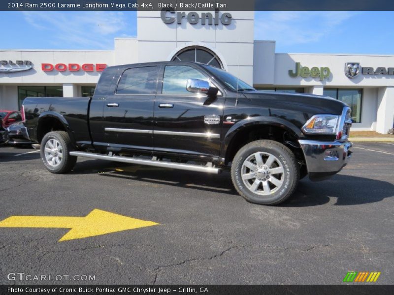 Black / Black/Cattle Tan 2014 Ram 2500 Laramie Longhorn Mega Cab 4x4