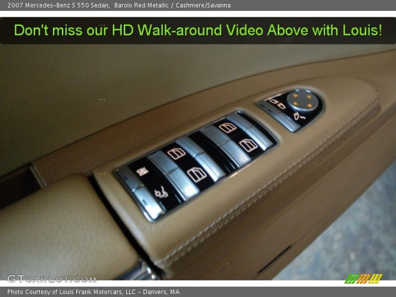 Barolo Red Metallic / Cashmere/Savanna 2007 Mercedes-Benz S 550 Sedan