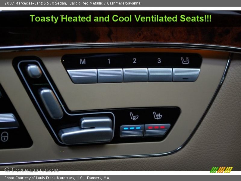 Barolo Red Metallic / Cashmere/Savanna 2007 Mercedes-Benz S 550 Sedan