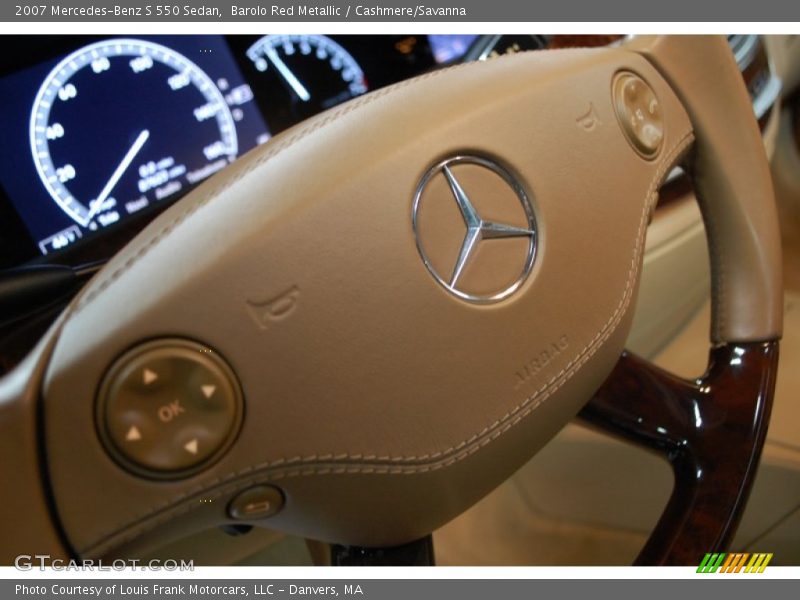 Barolo Red Metallic / Cashmere/Savanna 2007 Mercedes-Benz S 550 Sedan