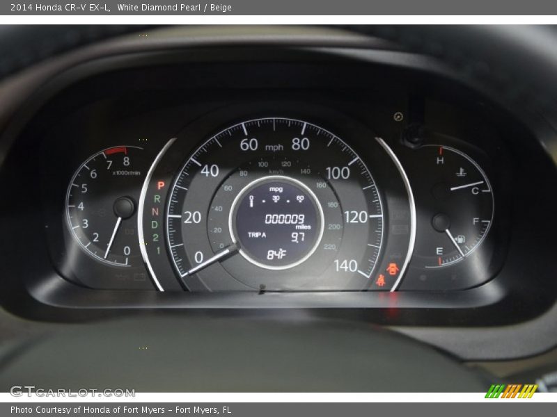 White Diamond Pearl / Beige 2014 Honda CR-V EX-L