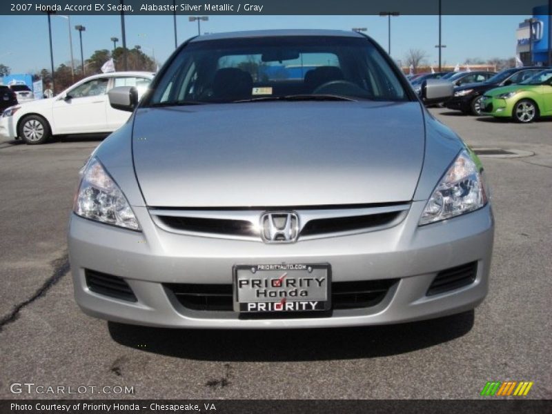 Alabaster Silver Metallic / Gray 2007 Honda Accord EX Sedan