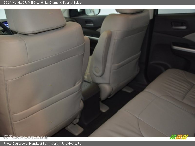 White Diamond Pearl / Beige 2014 Honda CR-V EX-L