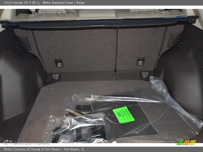 White Diamond Pearl / Beige 2014 Honda CR-V EX-L