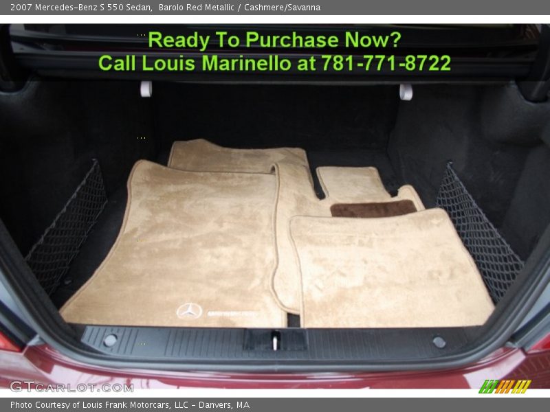 Barolo Red Metallic / Cashmere/Savanna 2007 Mercedes-Benz S 550 Sedan