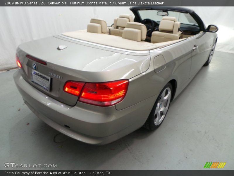 Platinum Bronze Metallic / Cream Beige Dakota Leather 2009 BMW 3 Series 328i Convertible