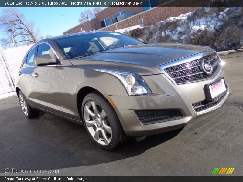 Mocha Steel Metallic / Jet Black/Jet Black 2014 Cadillac ATS 2.0L Turbo AWD