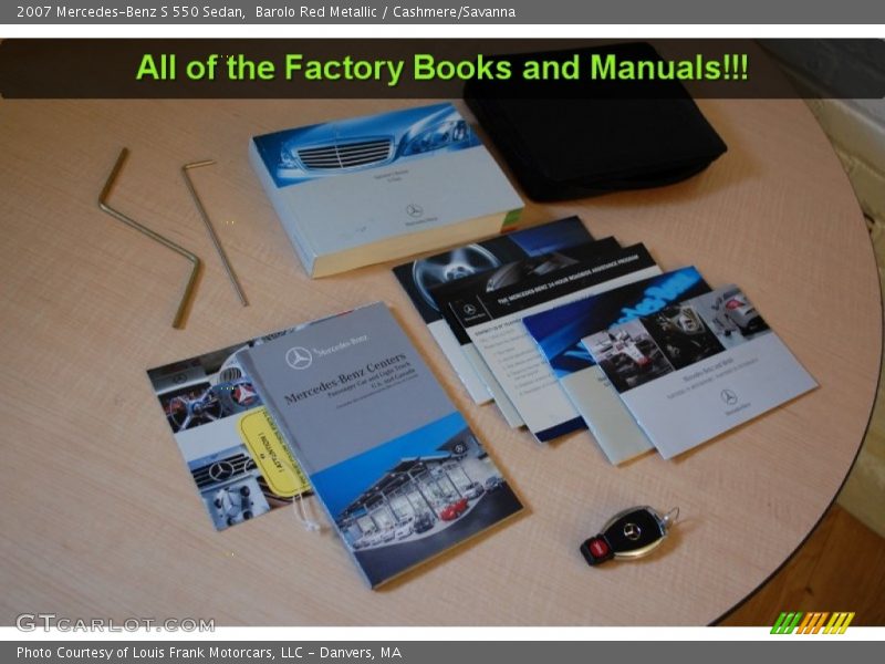 Barolo Red Metallic / Cashmere/Savanna 2007 Mercedes-Benz S 550 Sedan