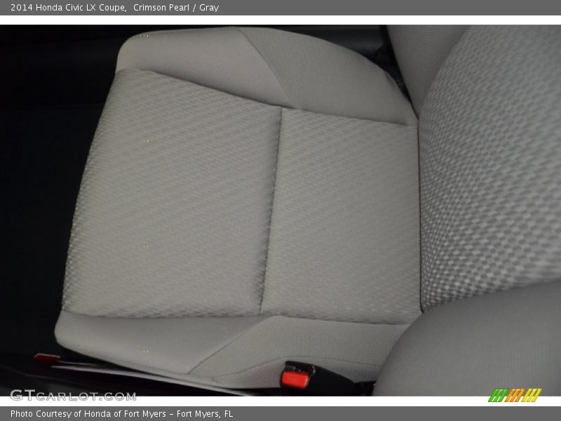 Crimson Pearl / Gray 2014 Honda Civic LX Coupe