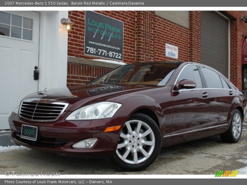 Barolo Red Metallic / Cashmere/Savanna 2007 Mercedes-Benz S 550 Sedan