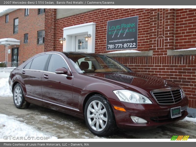 Barolo Red Metallic / Cashmere/Savanna 2007 Mercedes-Benz S 550 Sedan