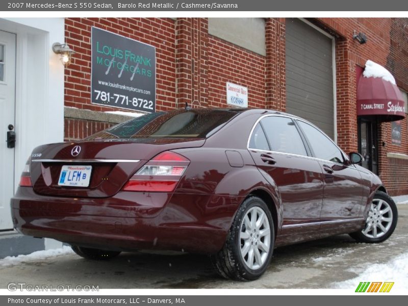 Barolo Red Metallic / Cashmere/Savanna 2007 Mercedes-Benz S 550 Sedan