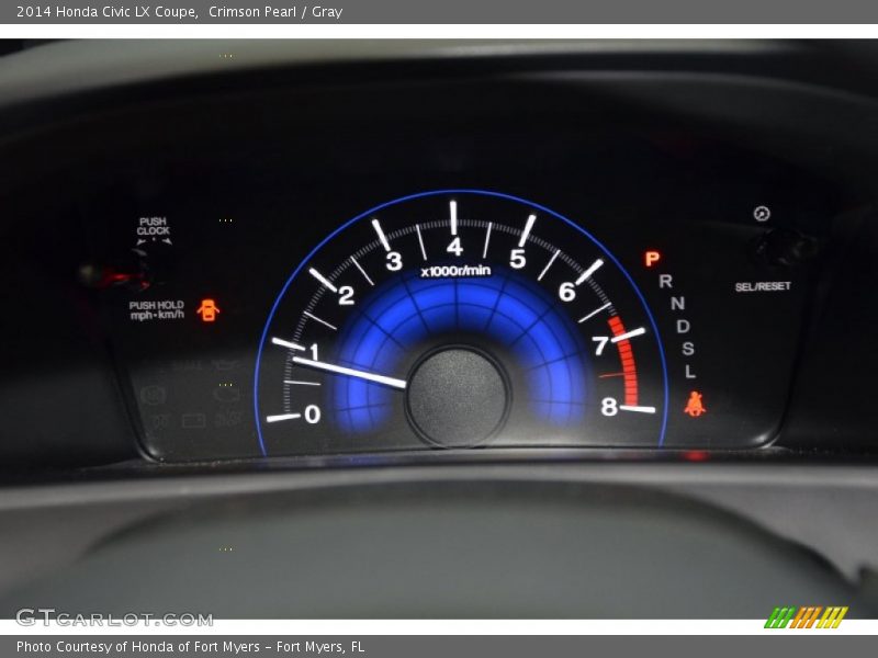 Crimson Pearl / Gray 2014 Honda Civic LX Coupe