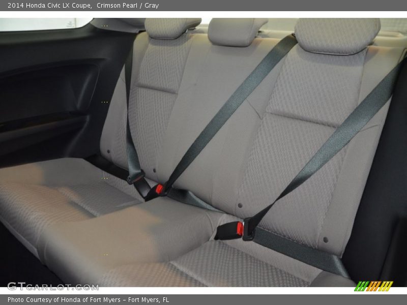 Crimson Pearl / Gray 2014 Honda Civic LX Coupe