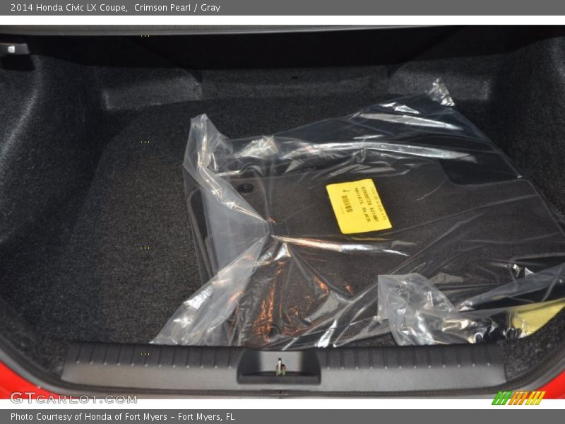 Crimson Pearl / Gray 2014 Honda Civic LX Coupe