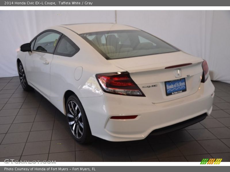 Taffeta White / Gray 2014 Honda Civic EX-L Coupe