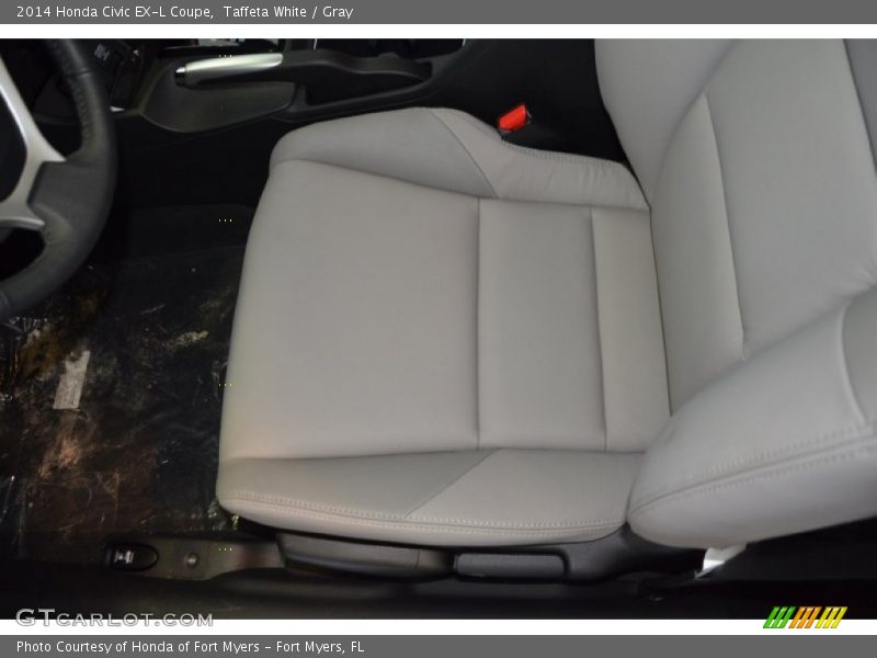 Taffeta White / Gray 2014 Honda Civic EX-L Coupe