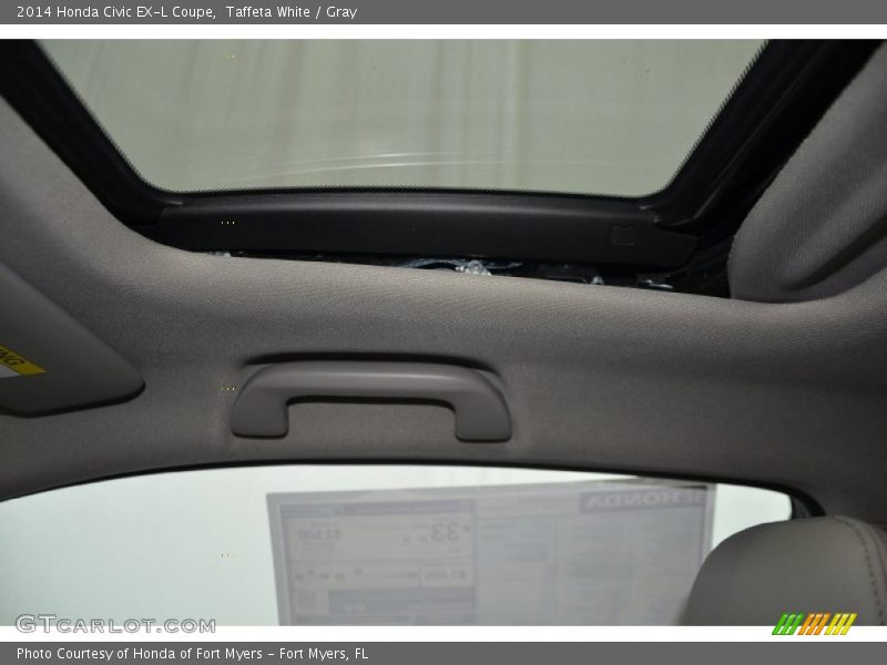 Taffeta White / Gray 2014 Honda Civic EX-L Coupe