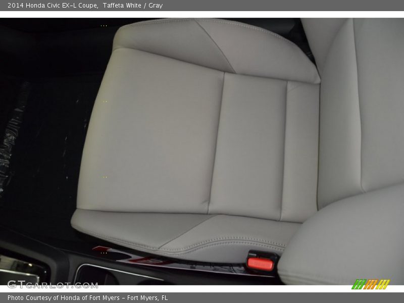 Taffeta White / Gray 2014 Honda Civic EX-L Coupe