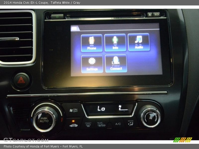 Taffeta White / Gray 2014 Honda Civic EX-L Coupe
