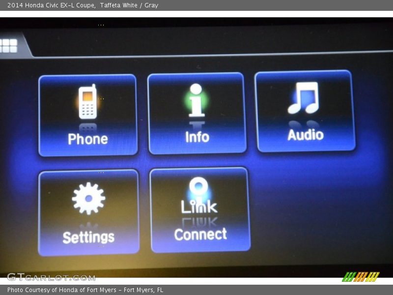 Taffeta White / Gray 2014 Honda Civic EX-L Coupe