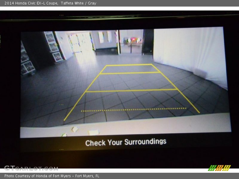 Taffeta White / Gray 2014 Honda Civic EX-L Coupe