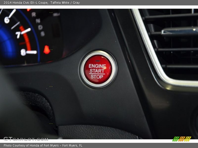 Taffeta White / Gray 2014 Honda Civic EX-L Coupe