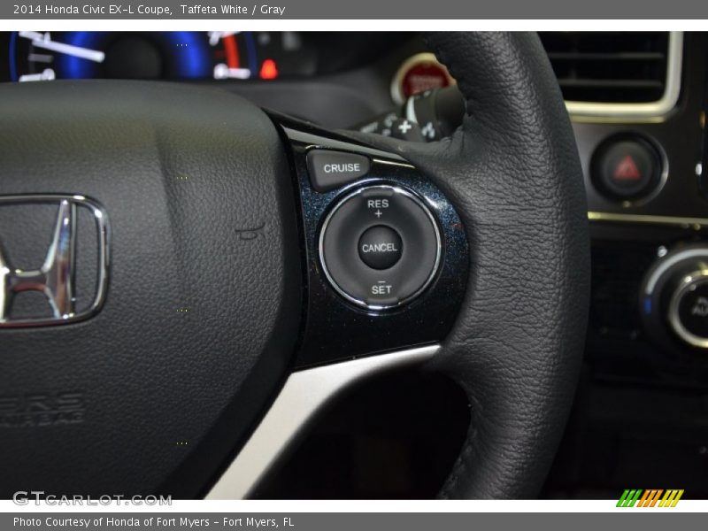Taffeta White / Gray 2014 Honda Civic EX-L Coupe