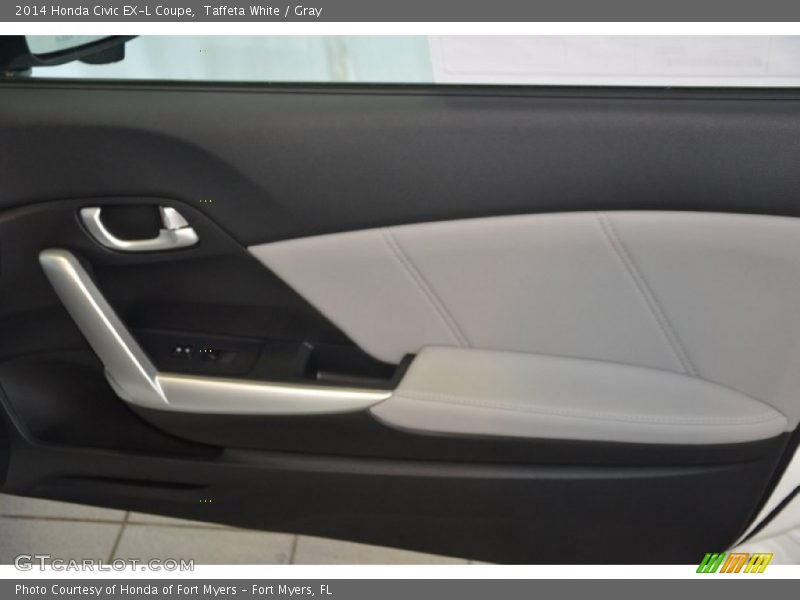 Taffeta White / Gray 2014 Honda Civic EX-L Coupe