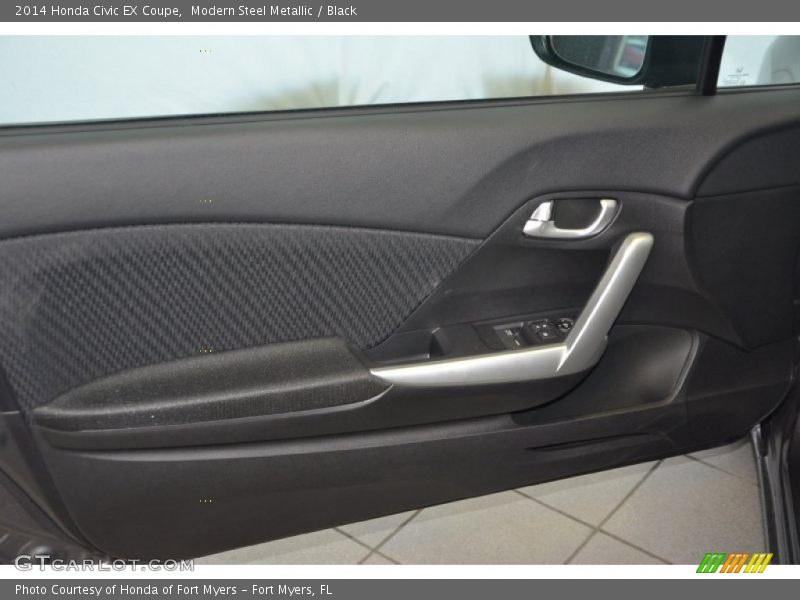 Modern Steel Metallic / Black 2014 Honda Civic EX Coupe