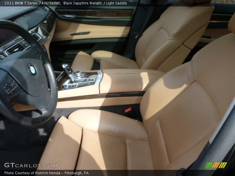 Black Sapphire Metallic / Light Saddle 2011 BMW 7 Series 740Li Sedan