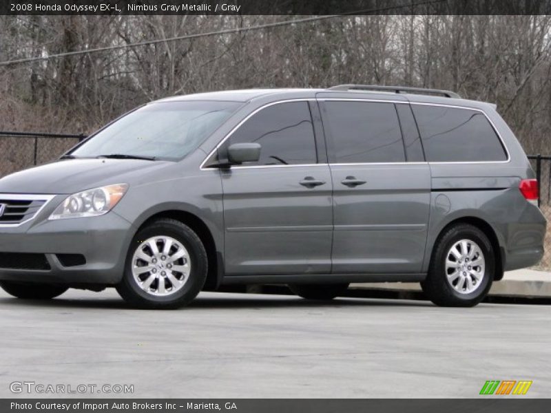 Nimbus Gray Metallic / Gray 2008 Honda Odyssey EX-L