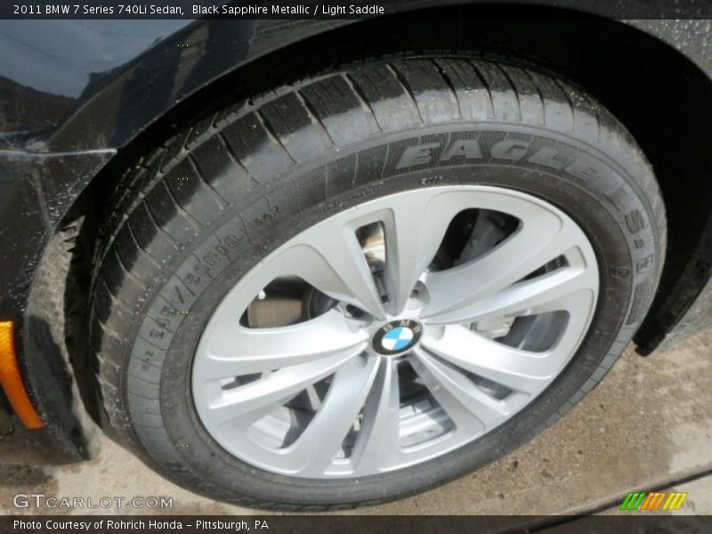 Black Sapphire Metallic / Light Saddle 2011 BMW 7 Series 740Li Sedan